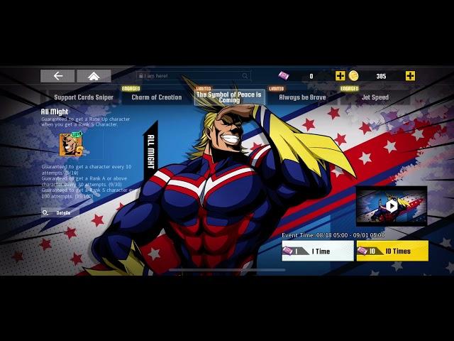 ALL MIGHT UNLOCK AND UPGRADE | My Hero Academia : The Strongest Hero