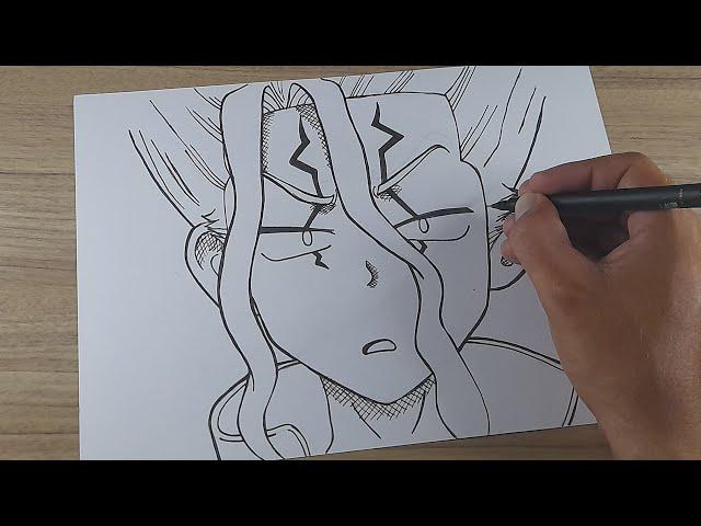 COMO DESENHAR SENKU ISHIGAMI ANIME DR. STONE