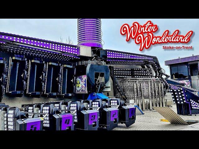 Funfair Ride Build Up Video - PWS Rides 'Funk N Fly' Super Trooper - Winter Wonderland Stoke