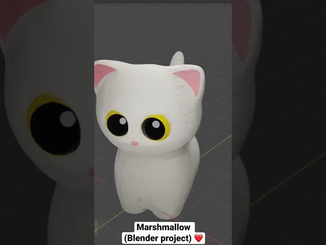 Marshmallow (Blender3D) #shorts