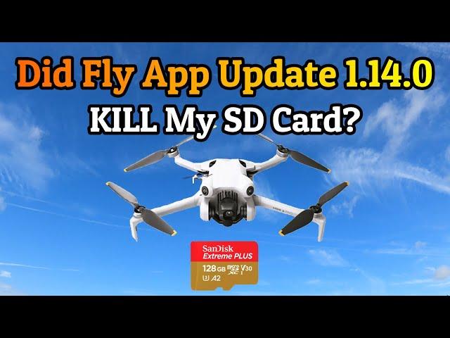 DJI Fly App Update 1.14.0 Disaster:  It KILLED My SD Card