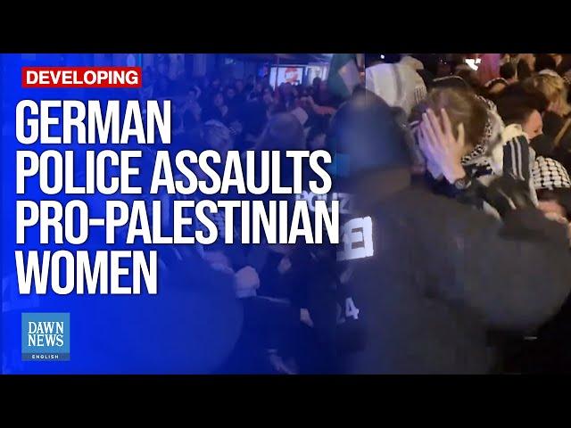 German Police Brutalise Women Supporting The Palestinian Cause At The Int’l Women’s March | Dawn