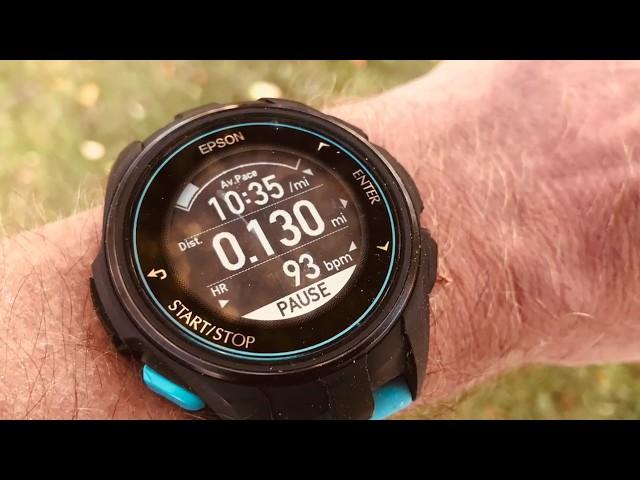 Demonstration Epson ProSense 307 GPS Watch with Wrist Heart Rate