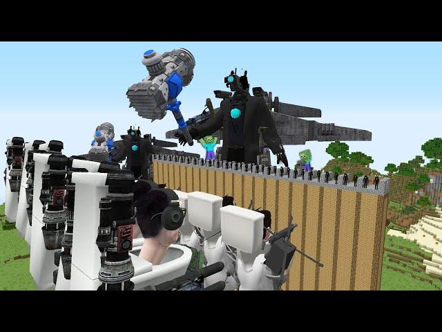 TİTAN KAMERA ADAM DUVARI VS SKİBİDİ TUVALET KIYAMETİ  - Minecraft