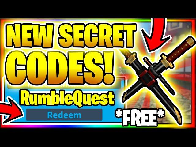 ALL *NEW* RUMBLE QUEST CODES *ALL WORKING* 2020 ️FROZEN DEPTHS️ Roblox Rumble Quest Codes