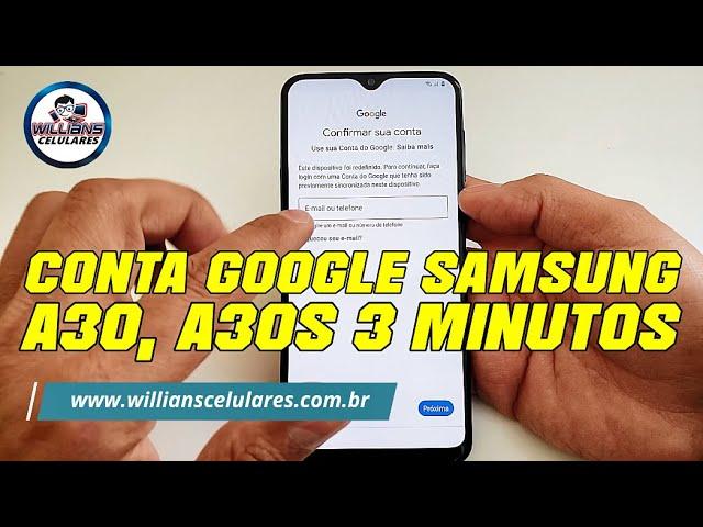 Desbloquear  Conta Google Samsung A30, A30s em menos de 3 minutos