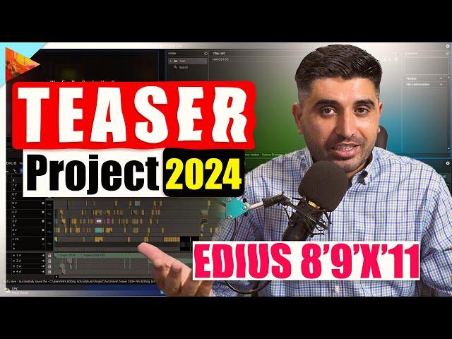 Teaser Project 2024 in Edius Grass Valley 8' 9' 10' 11| Free Download Wedding Teaser 2024 | FES