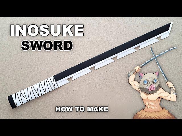 HOW TO MAKE INOSUKE SWORD FROM PAPER - ( DEMON SLAYER )