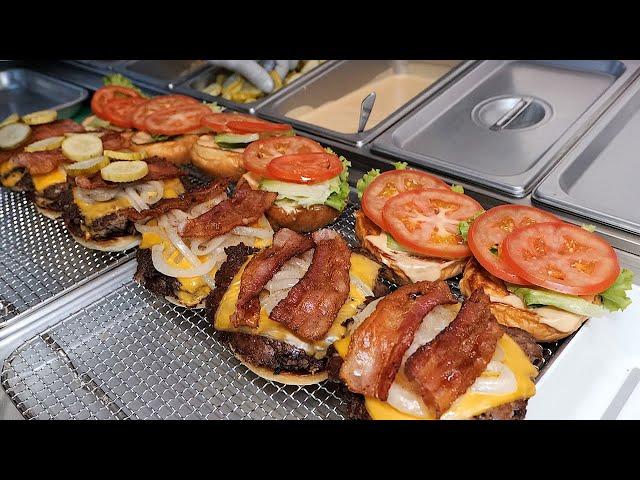 American Style Bacon Double Cheeseburger /미국식 정통 치즈버거 / Korean Burger Shop