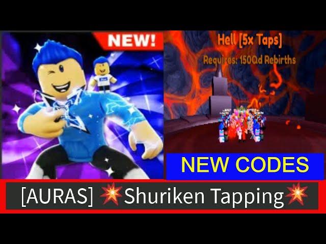 * NEW UPDATE*  [AURAS AND NEW CODES] NEW EGG BUNKER! Shuriken Tapping ROBLOX