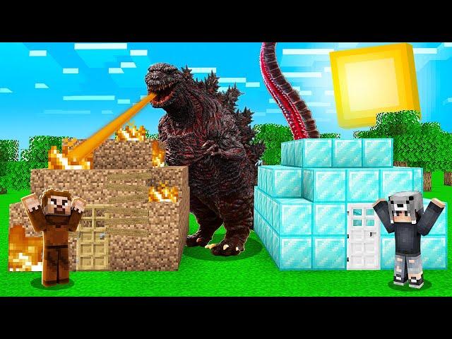 GODZİLLA YARATIK VS EV!  - Minecraft