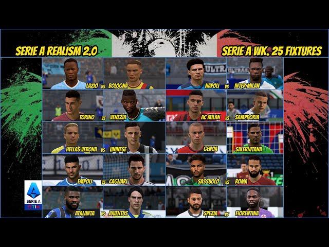 FIFA 22  |  SERIE A REALISM 2.0  |  ALL WEEK 25 FIXTURES