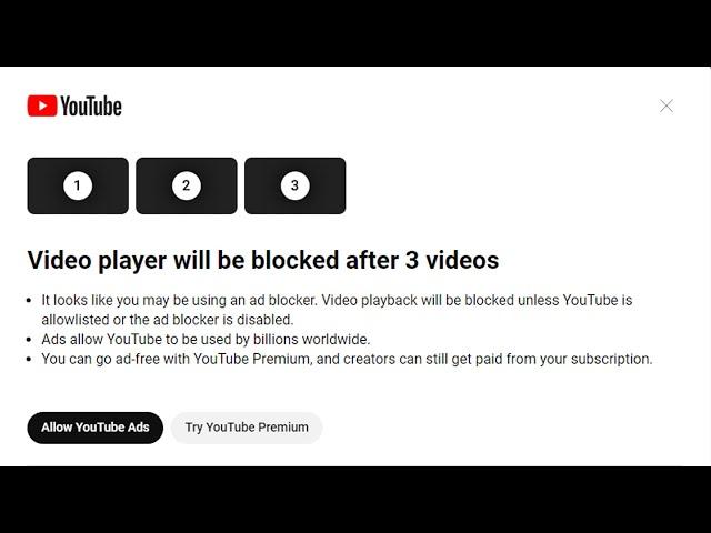 YouTube запретил AdBlock