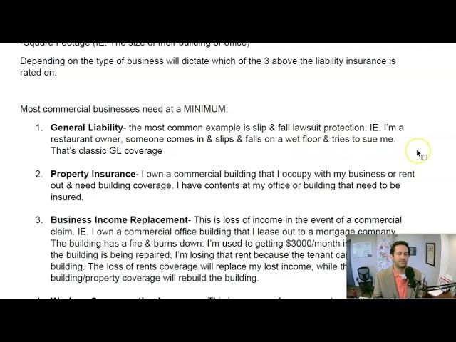 The Basics of Commercial Insurance!