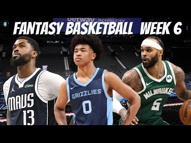 NBA FANTASY BASKETBALL WEEK 6 FREE AGENT WAIVER WIRE SHOW  FANTASYBASKETBALL  NBAFANTASY