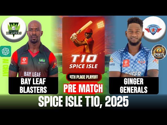 Bay Leaf Blasters vs Ginger Generals, T10 live, Spice Isle T10