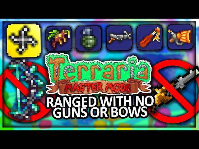 I Beat Terraria Ranged Class Without any Guns or Bows (Master Mode)