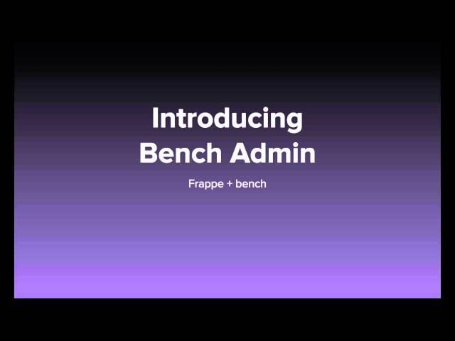 Pratik Vyas - Frappe Async and Bench Admin