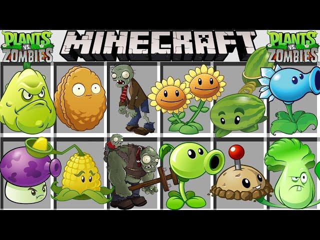 МОД НА РАСТЕНИЯ ПРОТИВ ЗОМБИ В МАЙНКРАФТ PLANTS VS ZOMBIES ADDON MINECRAFT BE PVZ