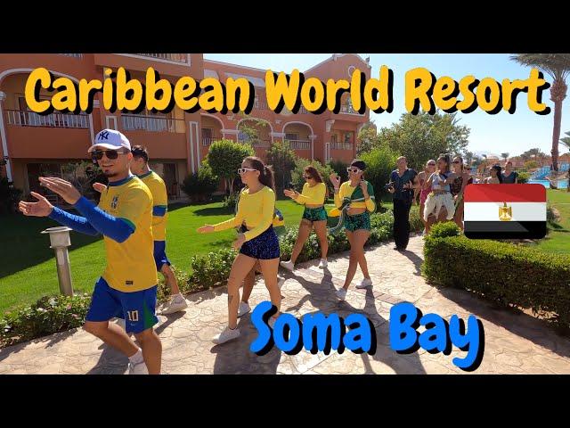 Caribbean World Resort Soma Bay 5* | Hotel view part 1 | Hurghada, Egypt | Walking Mango 4K Tour