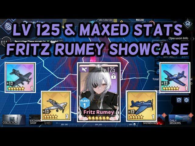 Lv 125 & Maxed Stats Fritz Rumey Showcase | Azur Lane