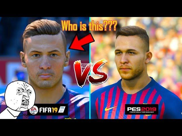 FIFA 19 Vs PES 2019 | Famous Young Players Faces Comparison #1 ft. Mbappe, Arthur Melo, Dembele