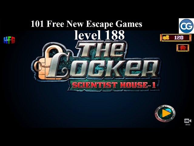 101 Free New Escape Games level 188 - The Locker SCIENTIST HOUSE 1 - Complete Game