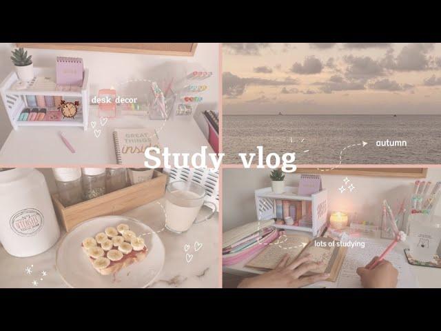 Vlog: Cute desk decor 🩷| lots of studying, productive study day.