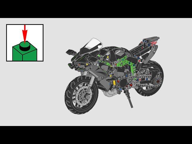LEGO Technic 42170, Kawasaki Ninja H2R Motorcycle - building instructions