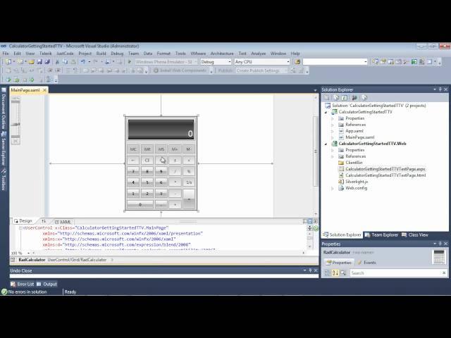 Calculator - Part 1: Getting Started (Silverlight & WPF)