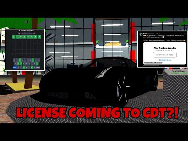 *Official!* Car License coming to cdt?! | KevAldGames | Car Dealership Tycoon