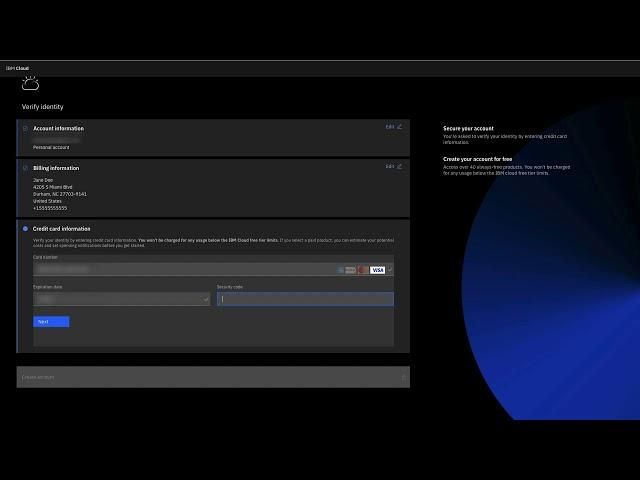 Registering with IBM Cloud