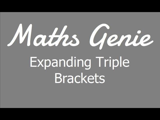 Expanding Triple Brackets