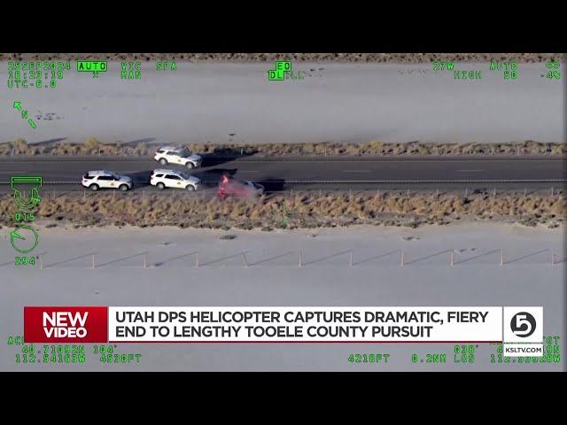 Utah DPS helicopter captures fiery end to lengthy Tooele County pursuit