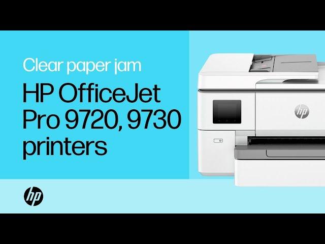 How to fix a paper jam | HP OJ Pro 9720 & 9730 Wide Format All-in-One printers | HP Support