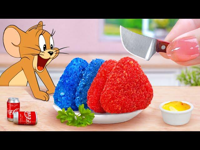 Oh My Tom and Jerry  Crispy Miniature Cheetos vs Takis Fry Fish Eel Recipe  Tina Mini Cooking