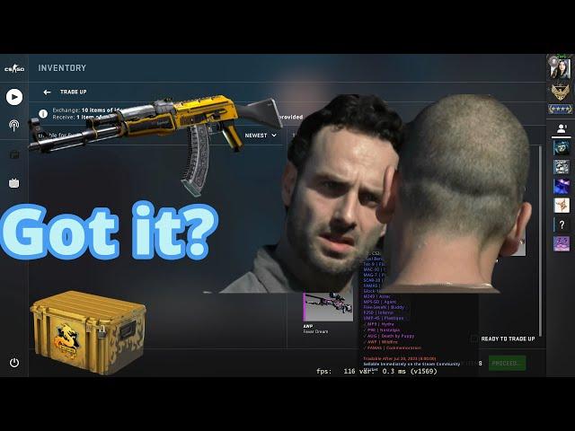 Attempt for AK-47 Fuel injector \ CS GO Trade up  #shorts