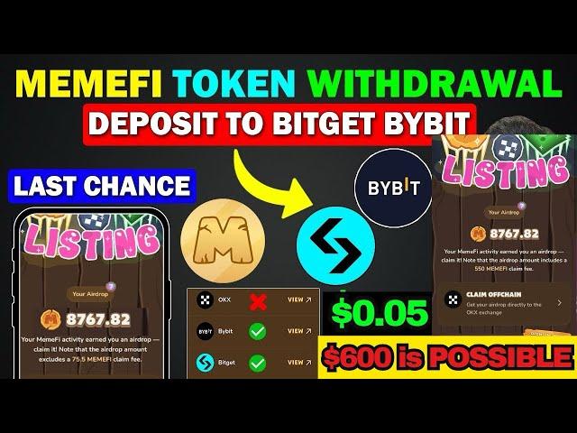 WITHDRAW and CLAIM your MEMEFI AIRDROP TOKEN NOW to WALLET