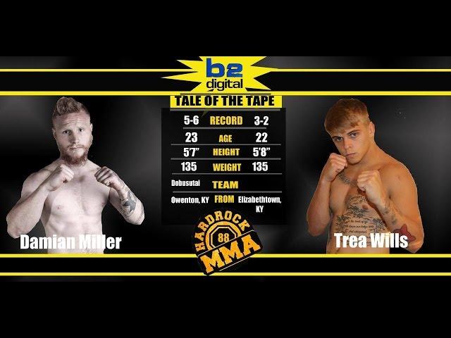 Hardrock MMA 88 Fight 1 Trea Wills vs Damian Miller 135 Ammy