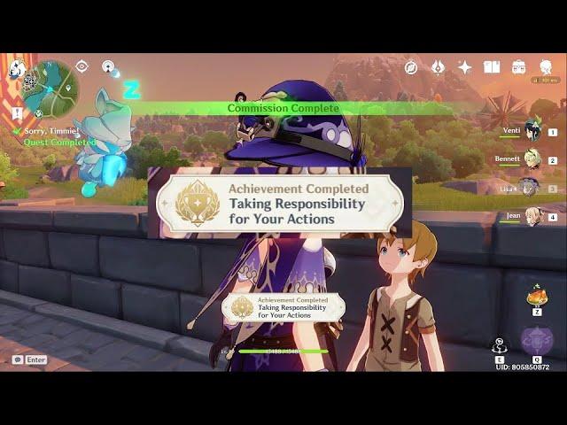 Achievement: Taking Responsibility for Your Actions | Genshin Impact