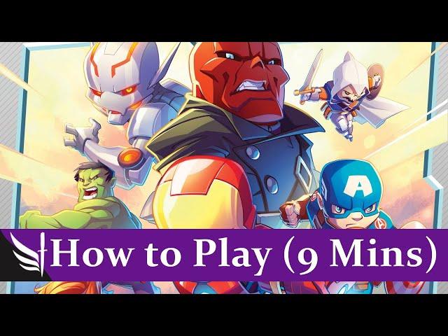 How to play Marvel United Board Game (Solo, FULL Rules, 9 Minutes)