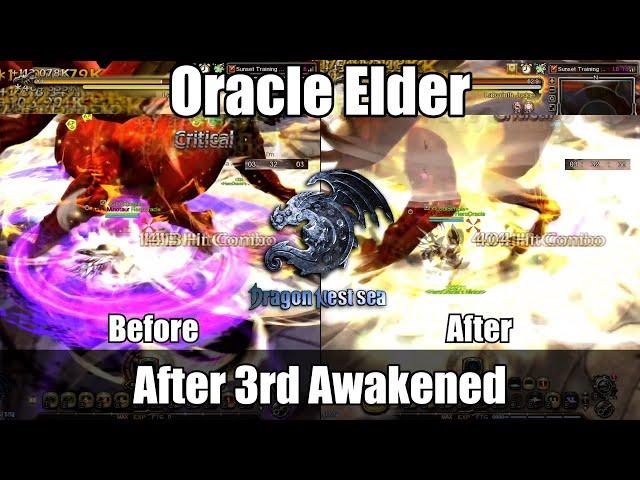 Comparison of Oracle Elder before and after 3rd Awakened with same stat STG F18