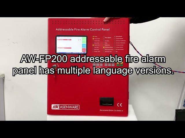 AW-FP200 Addressable Fire Alarm Panel Has Multiple Language Versions