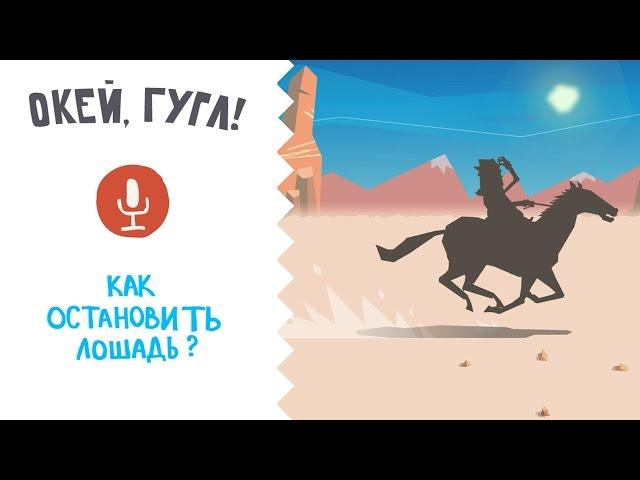 Окей, гугл! Как остановить лошадь? (пародия на рекламу "Ok, google!")