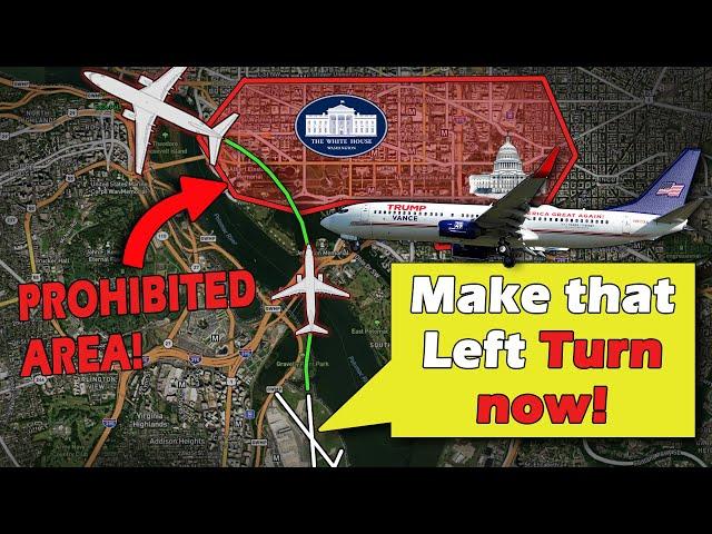 TRUMP | VANCE Plane Flying through WHITE HOUSE PROHIBITED AREA!