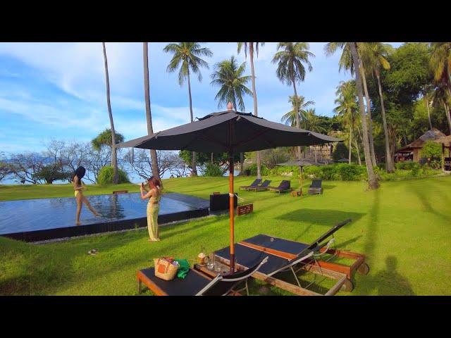 【4K】Koh Tao Haad Tien Beach Resort Walking Tour | Holiday Ambiance