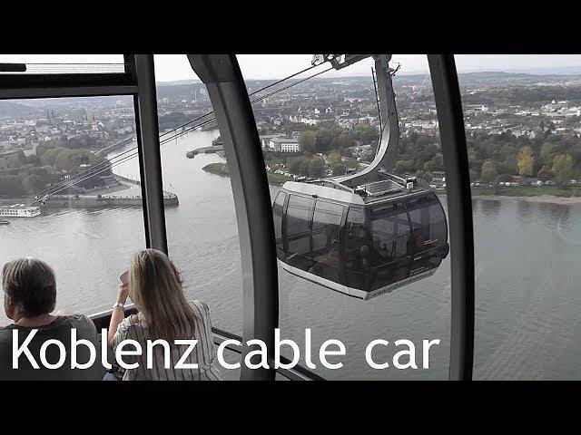 GERMANY: Koblenz cable car over Rhine / Ehrenbreitstein Fortress