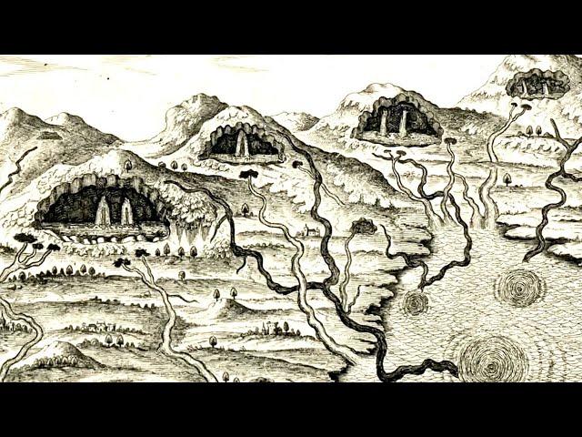 The structure of the earth according to Athanasius Kircher, 17th century. Rock formation