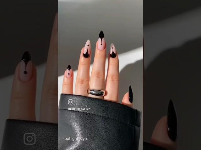 Easy black nailart  #nailart #nails #youtubeshorts #shorts #explore #trending #yt #easynailart