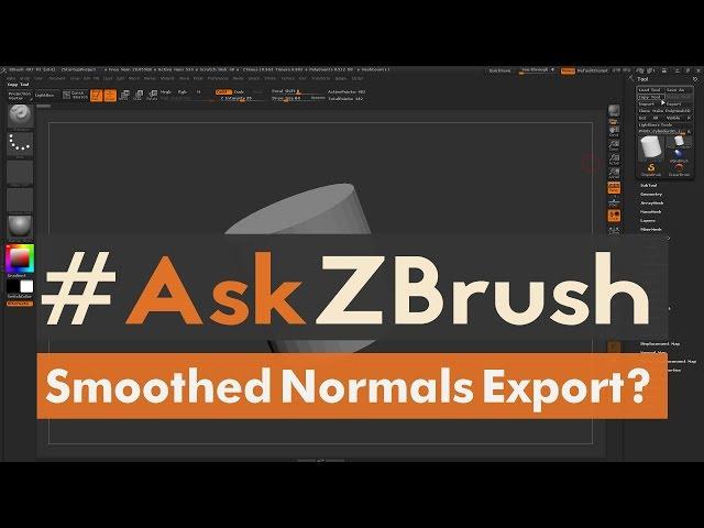 #AskZBrush - "How can I export out a model from ZBrush with Smoothed Normals?"